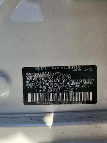 2011 SUBARU IMPREZA WRX  