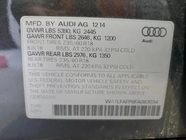 2015 AUDI Q5 PREMIUM PLUS  