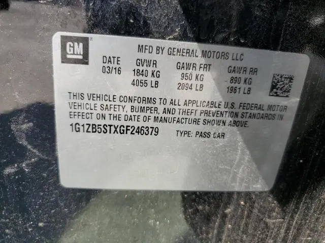 2016 CHEVROLET MALIBU LS  