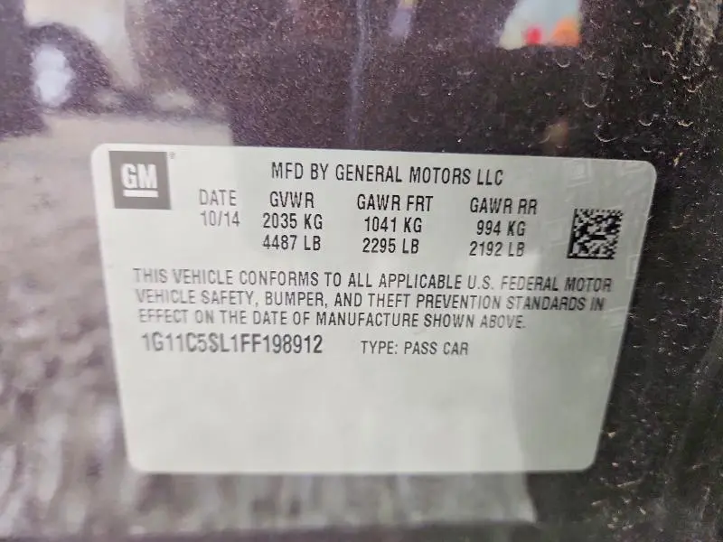 2015 CHEVROLET MALIBU 1LT  