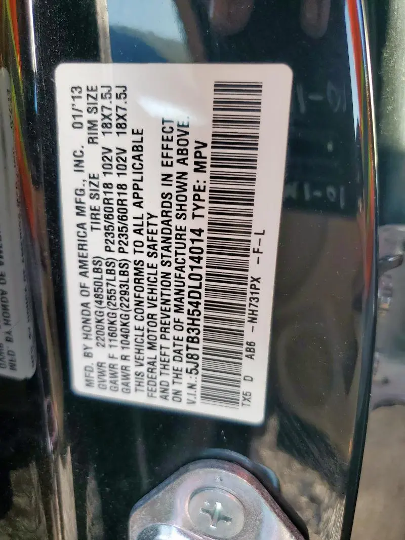 2013 ACURA RDX TECHNOLOGY  