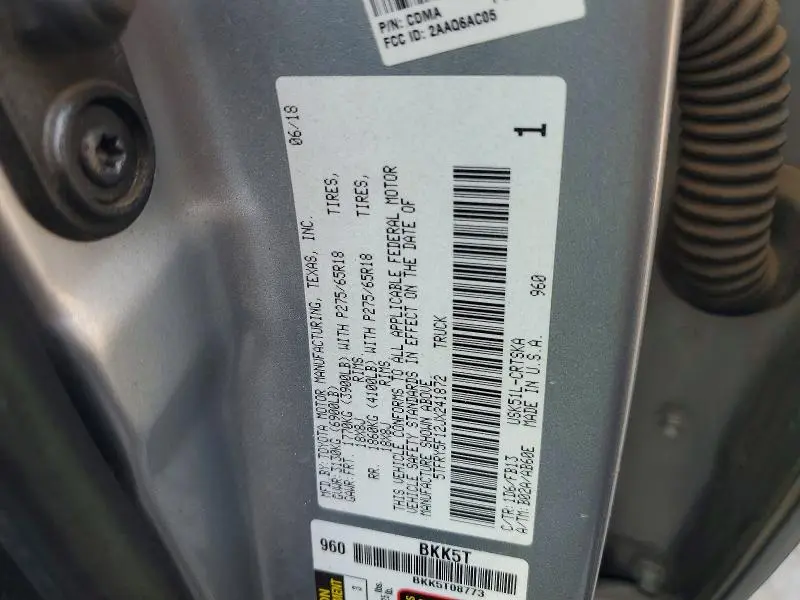 2018 TOYOTA TUNDRA SR5  