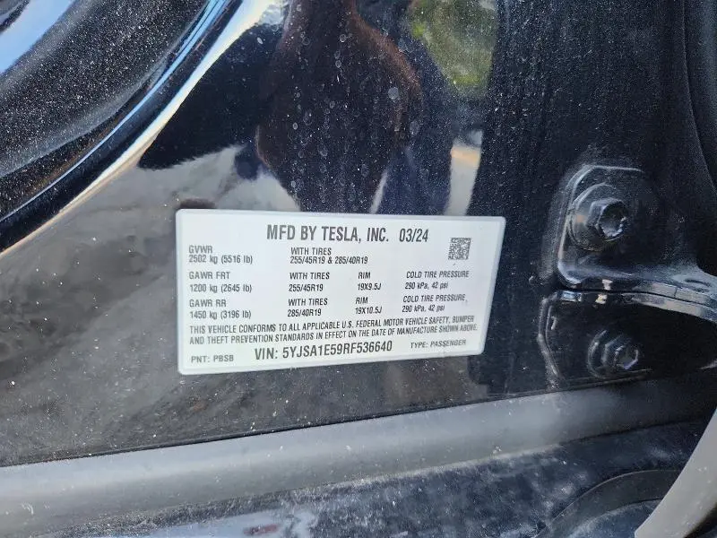 2024 TESLA MODEL S   