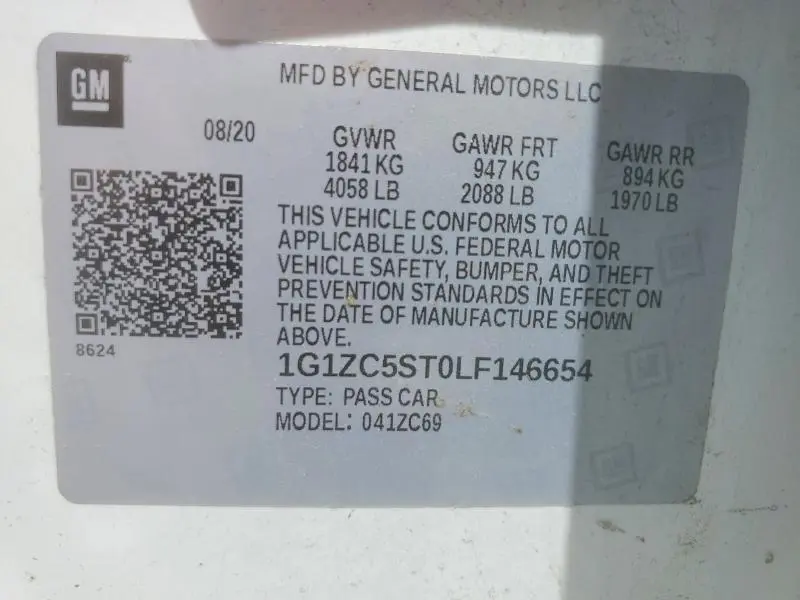 2020 CHEVROLET MALIBU LS  