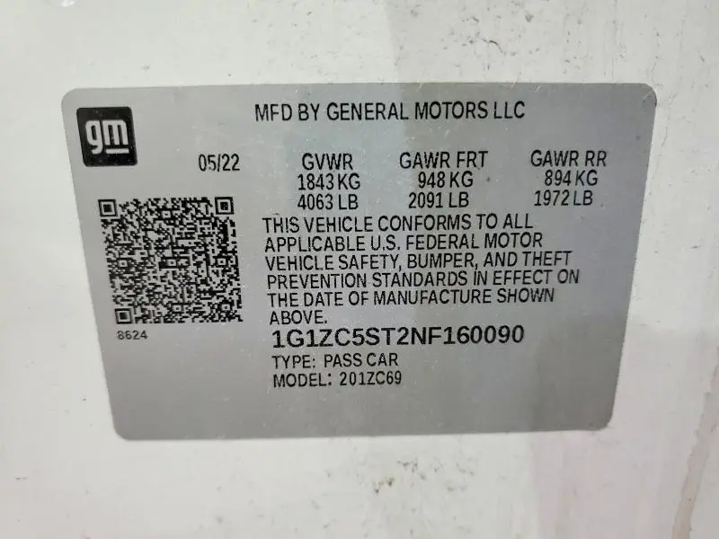 2022 CHEVROLET MALIBU LS  