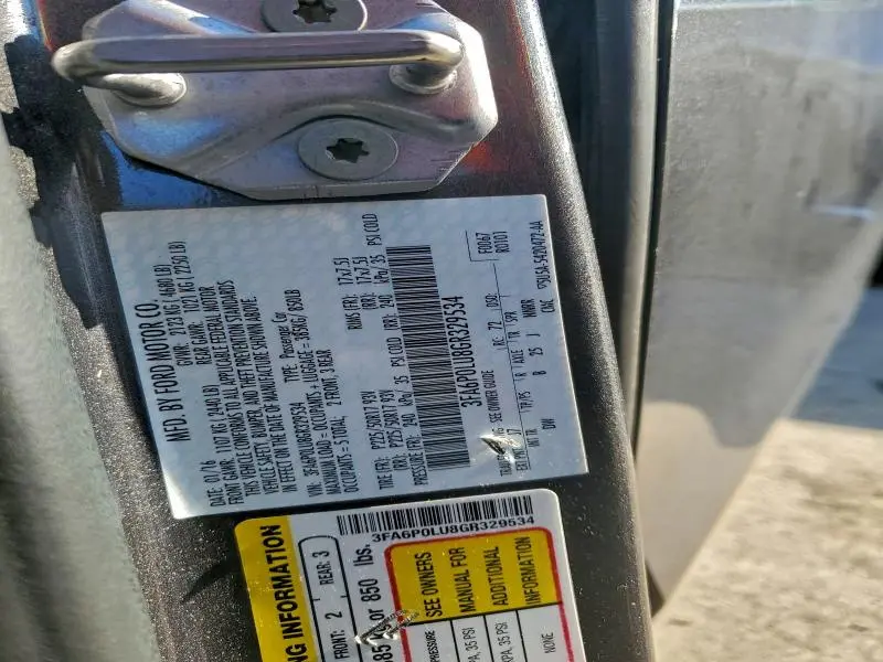 2016 FORD FUSION SE HYBRID  