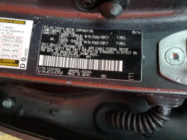 2016 TOYOTA 4RUNNER SR5/SR5 PREMIUM  