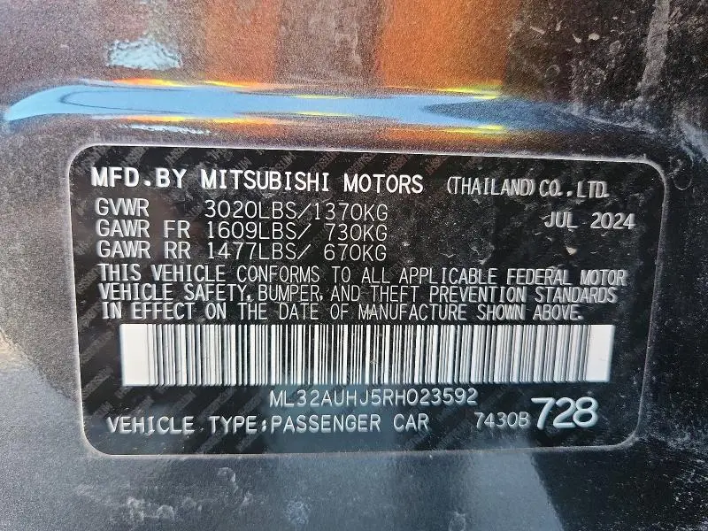 2024 MITSUBISHI MIRAGE ES  
