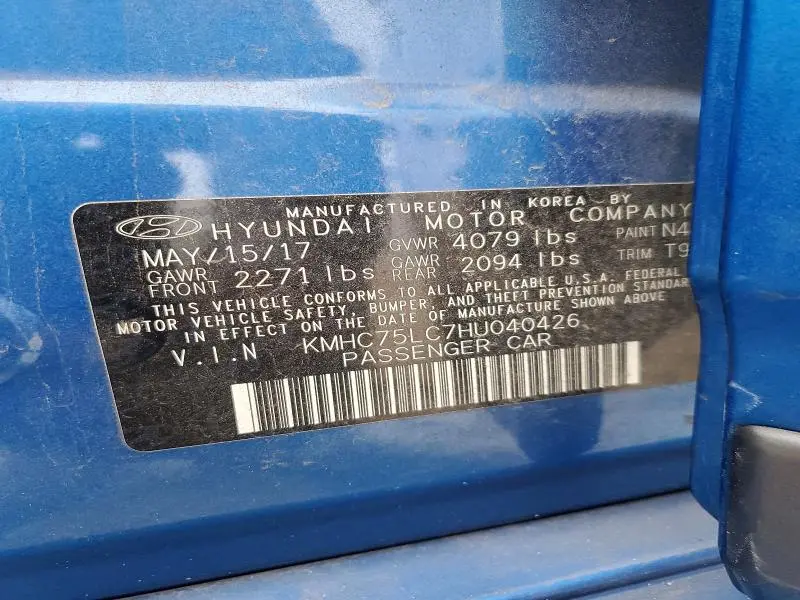 2017 HYUNDAI IONIQ SEL  