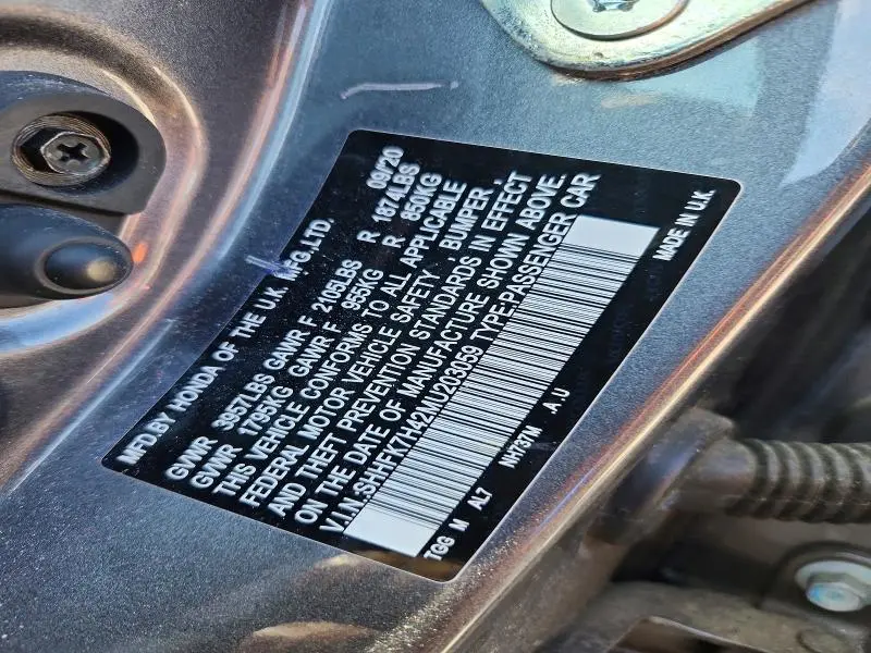2021 HONDA CIVIC SPORT  