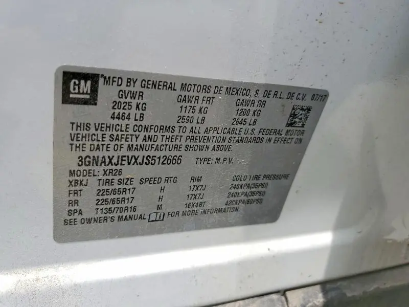2018 CHEVROLET EQUINOX LT  