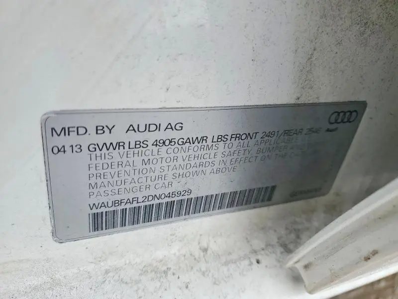 2013 AUDI A4 PREMIUM  