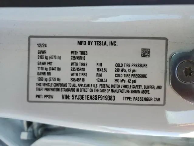 2025 TESLA MODEL 3   