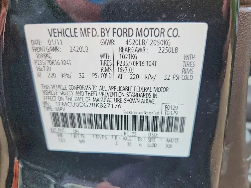 2011 FORD ESCAPE XLT  