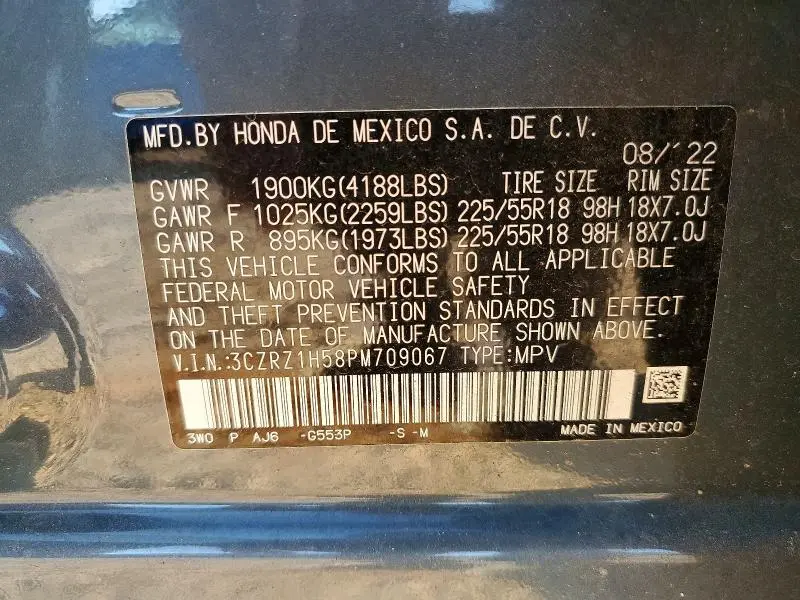 2023 HONDA HR-V SPORT  