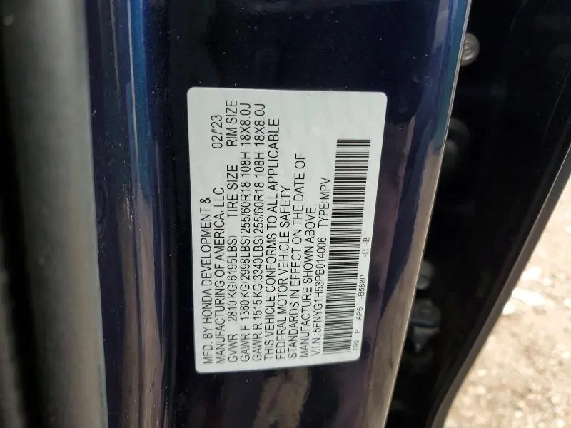 2023 HONDA PILOT EXL  