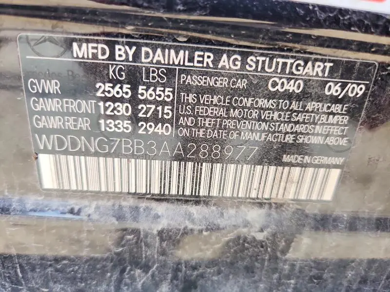 2010 MERCEDES-BENZ S 550  