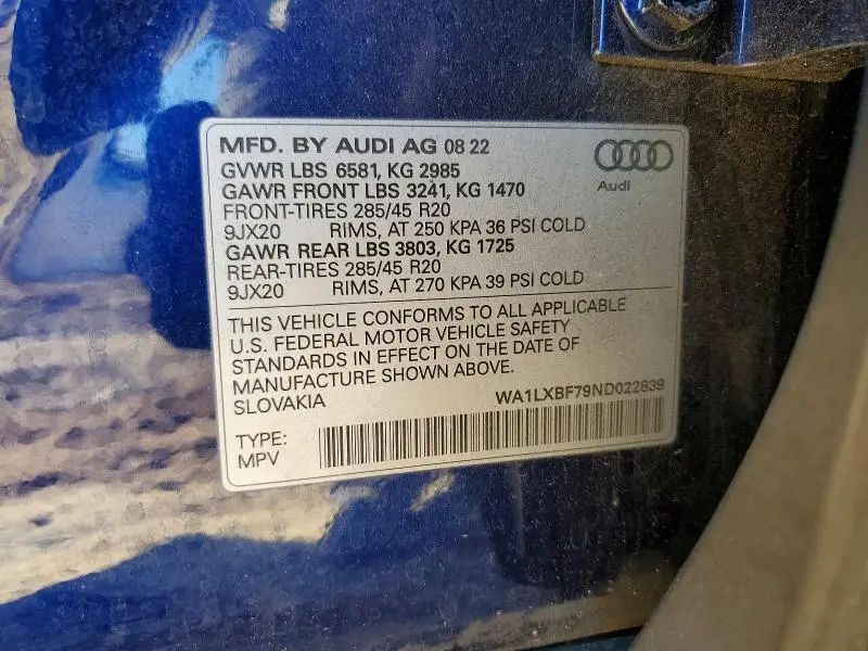 2022 AUDI Q7 PREMIUM PLUS  
