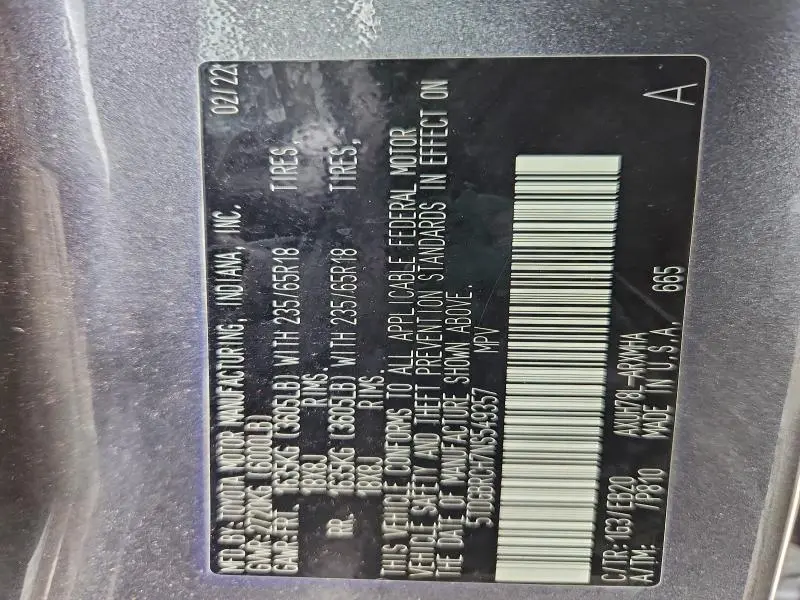 2022 TOYOTA HIGHLANDER HYBRID XLE  