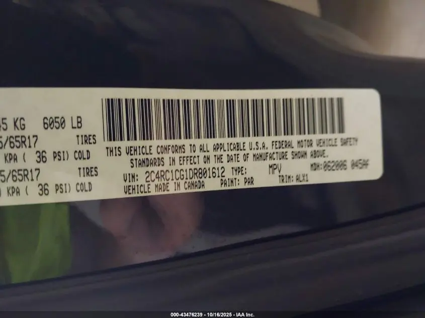 2013 CHRYSLER TOWN & COUNTRY TOURING-L