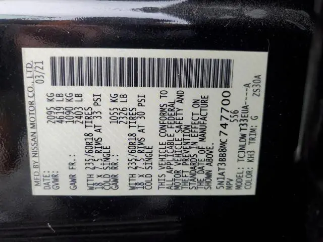 2021 NISSAN ROGUE SV  