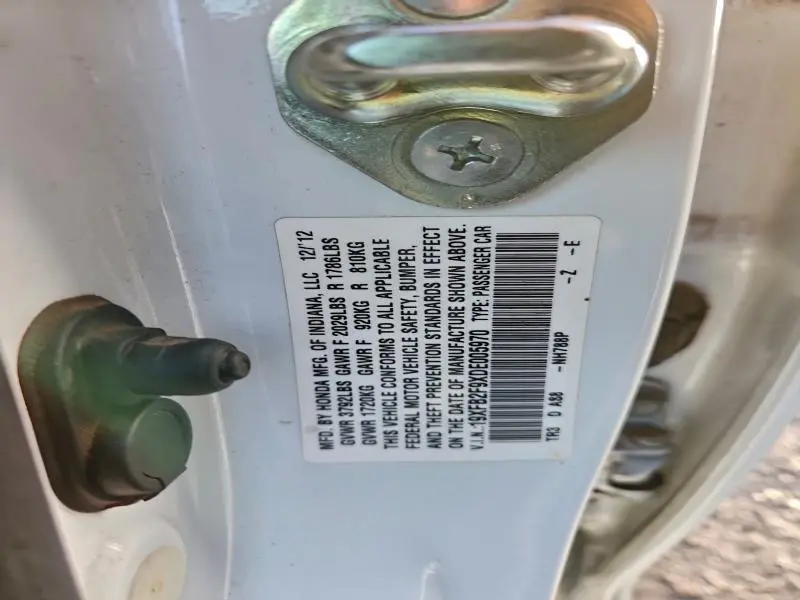 2013 HONDA CIVIC EXL  