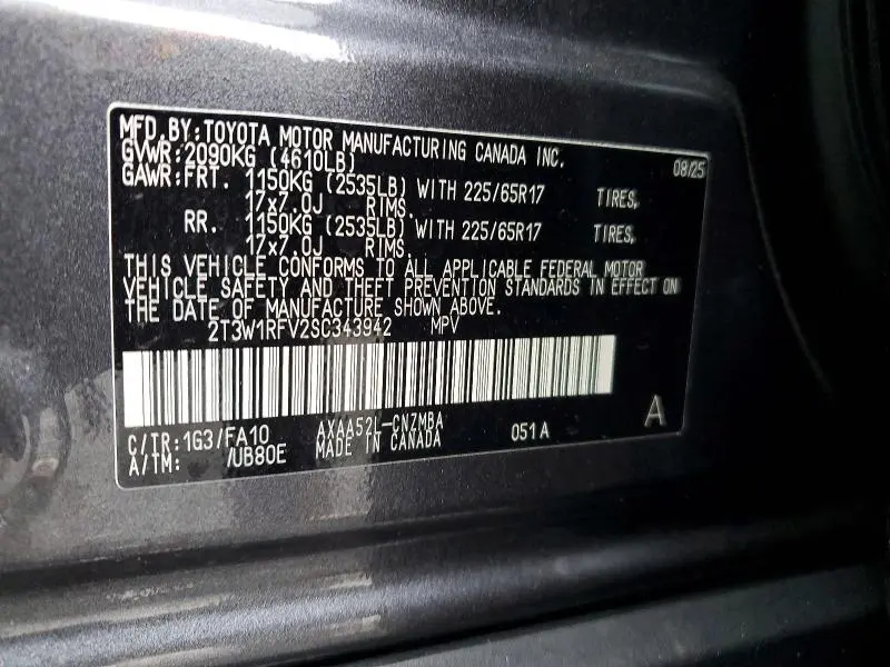 2025 TOYOTA RAV4 XLE  