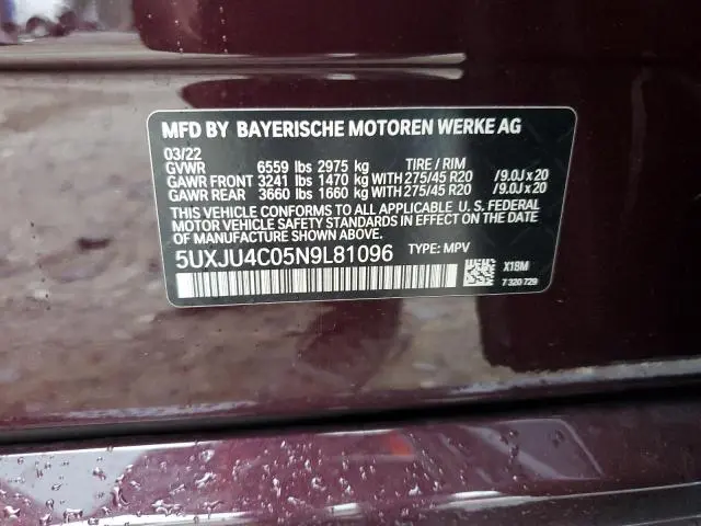 2022 BMW X5 M50I  