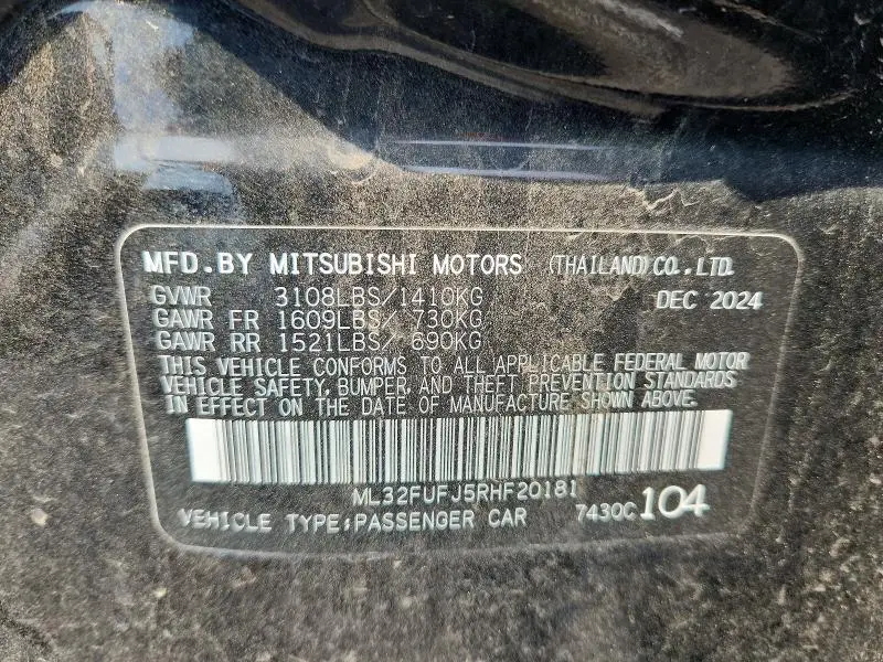 2024 MITSUBISHI MIRAGE G4 ES  