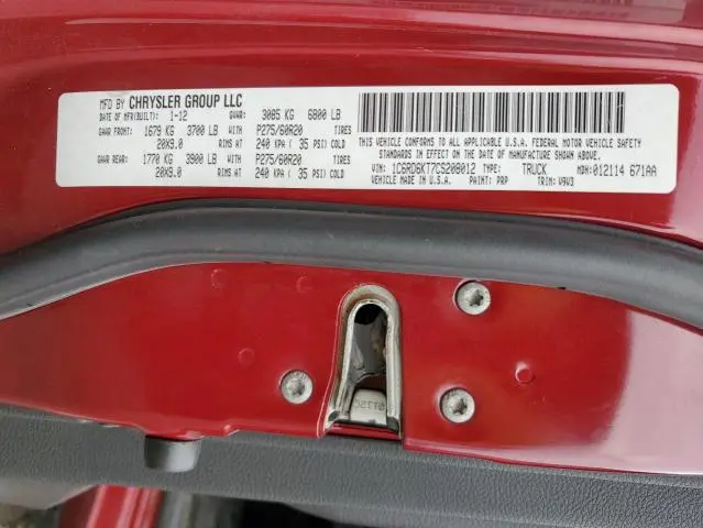 2012 DODGE RAM 1500 ST