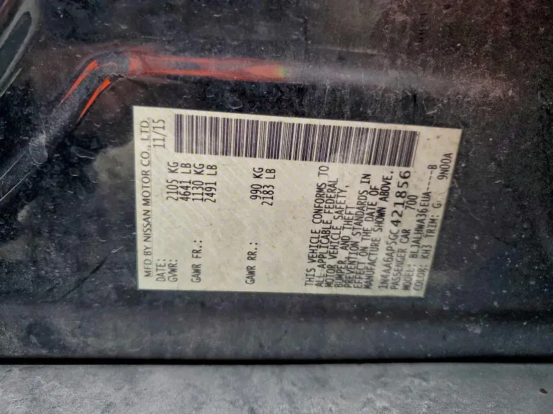 2016 NISSAN MAXIMA 3.5S  