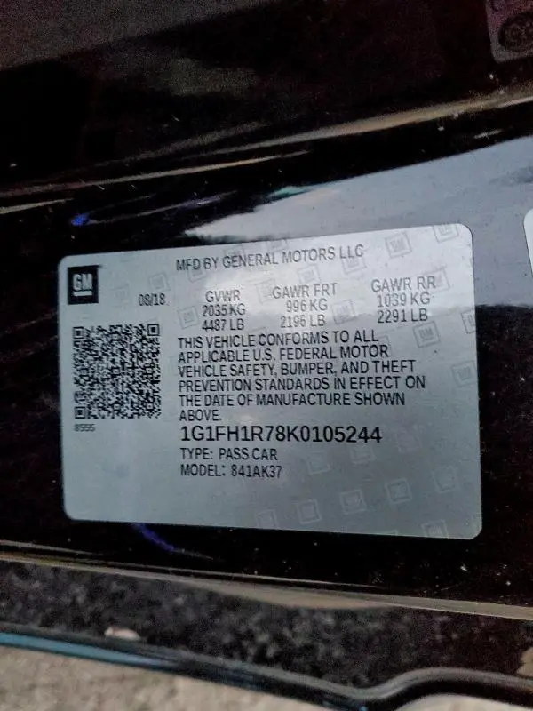 2019 CHEVROLET CAMARO SS  