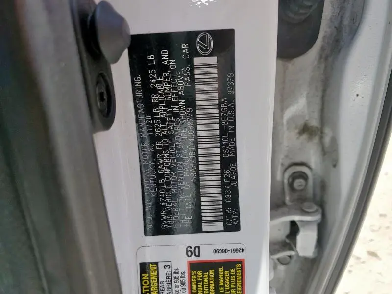 2021 LEXUS ES 350 BASE  