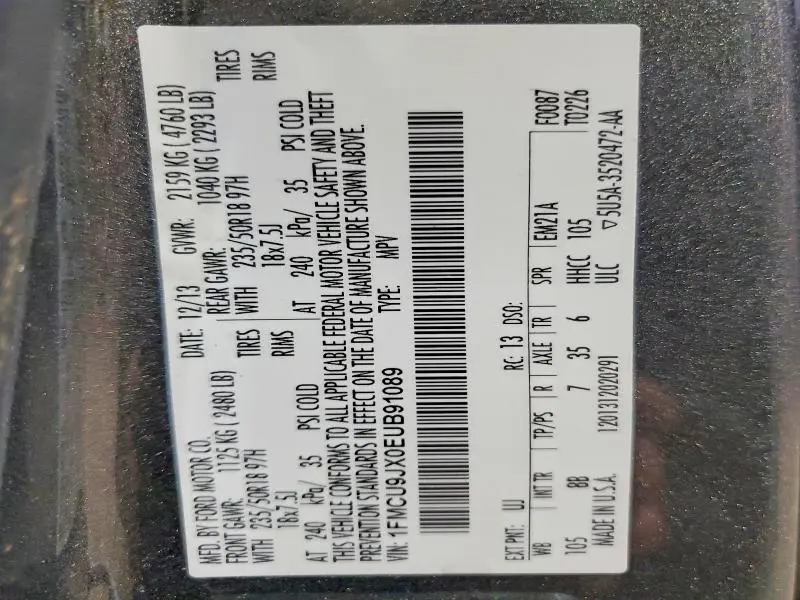 2014 FORD ESCAPE TITANIUM  