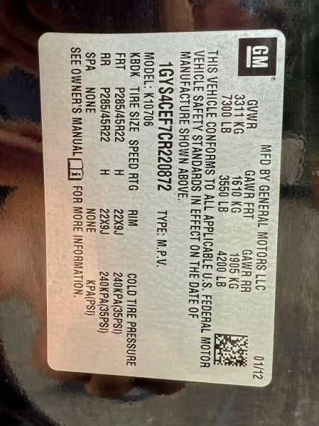 2012 CADILLAC ESCALADE PREMIUM  