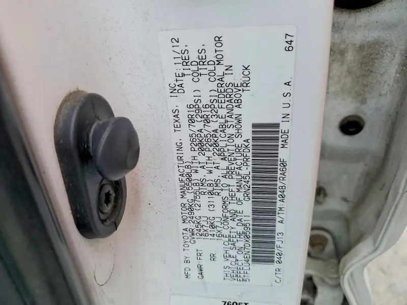 2013 TOYOTA TACOMA V6  