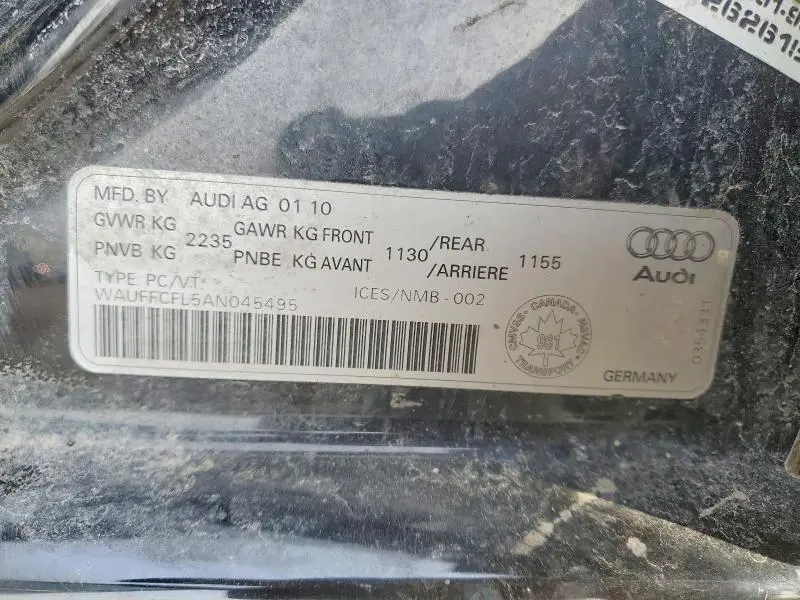 2010 AUDI A4 PREMIUM PLUS  