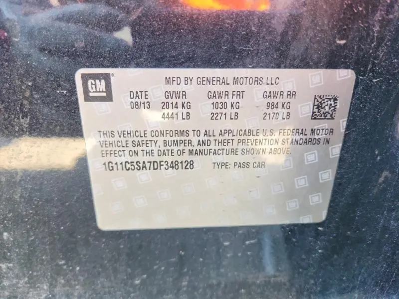 2013 CHEVROLET MALIBU 1LT  