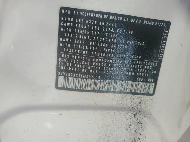 2020 VOLKSWAGEN TIGUAN SE  