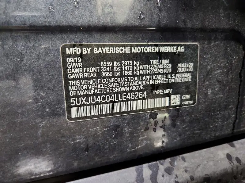 2020 BMW X5 M50I  