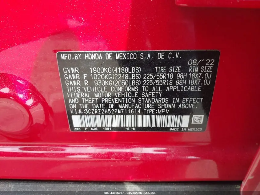2023 HONDA HR-V AWD SPORT