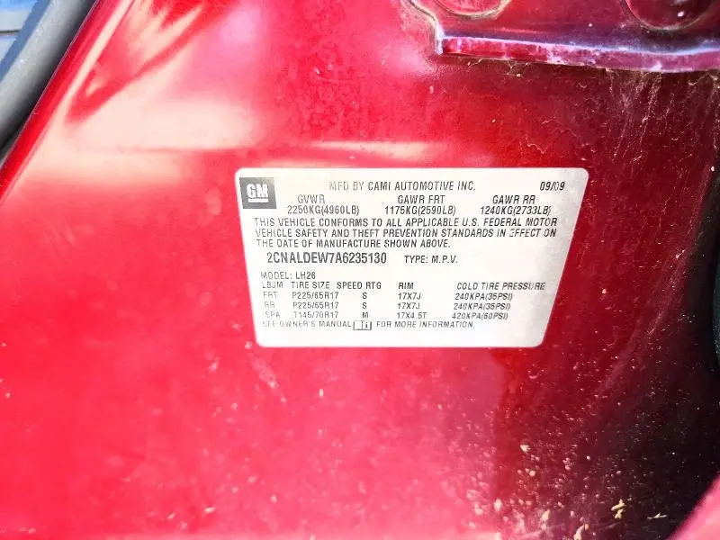 2010 CHEVROLET EQUINOX LT  