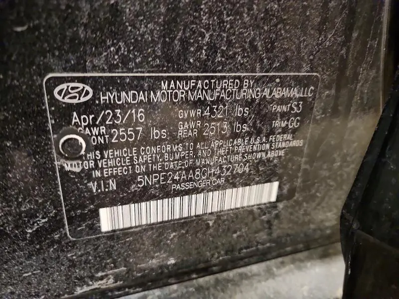 2016 HYUNDAI SONATA ECO  