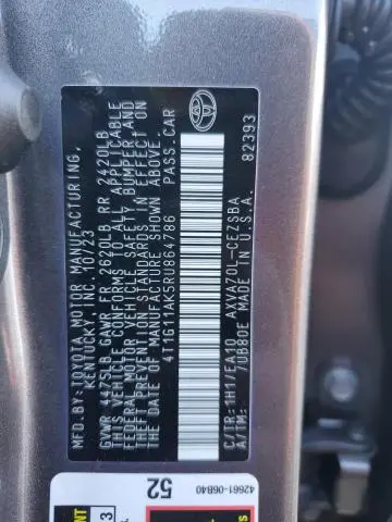 2024 TOYOTA CAMRY SE NIGHT SHADE  