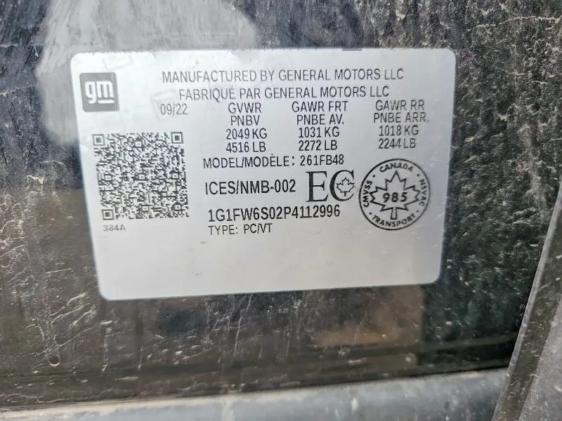 2023 CHEVROLET BOLT EV 1LT  