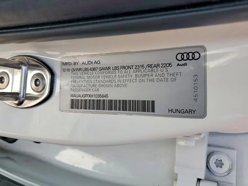 2017 AUDI A3 PREMIUM  