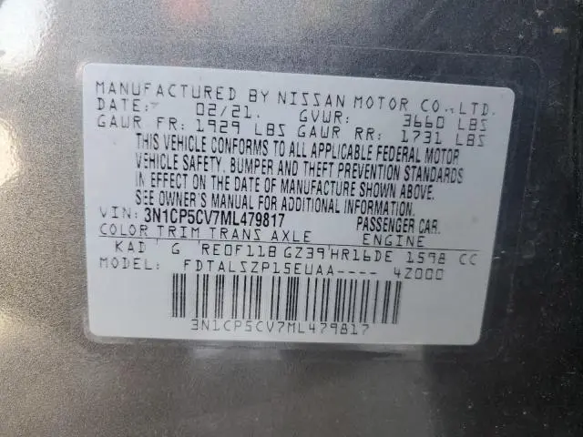 2021 NISSAN KICKS SV  