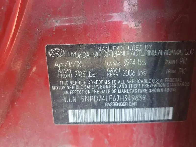 2018 HYUNDAI ELANTRA SE  