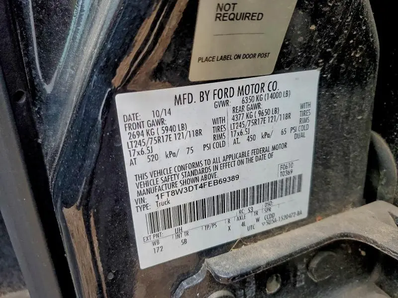 2015 FORD F350 SUPER DUTY  