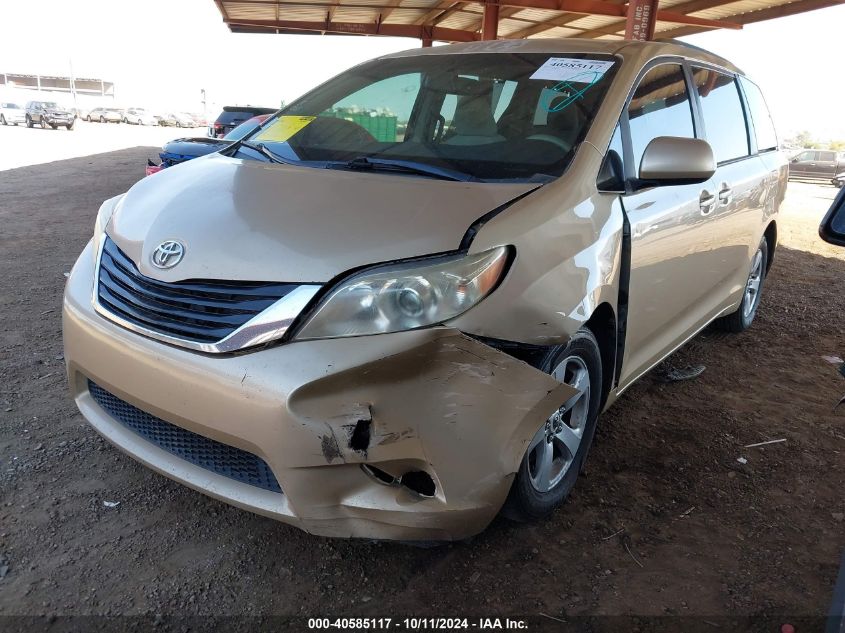 2012 TOYOTA SIENNA LE V6 8 PASSENGER